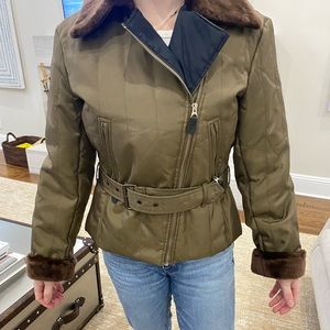 Olive green coat Bom Boggie winter jacket size 6